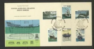 Cocos Keeling Islands 1976 SG 2023,4,6,7,30 Ships FDC - Picture 1 of 1