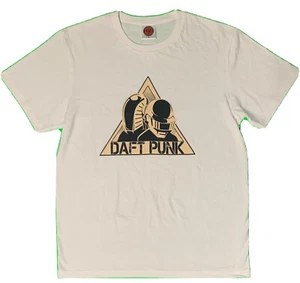 Daft Punk White Cotton T-Shirt Large Music Rock Wear Originals Large - Picture 1 of 2