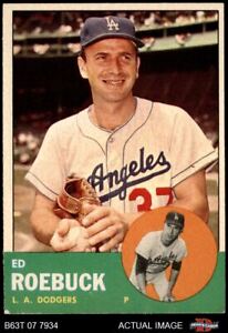 1963 Topps #295 Ed Roebuck Dodgers 7 - NM