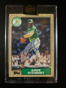 Dave Stewart 2021 Topps Archives Signature Series Autograph 43/57 HIS NUMBER - Picture 1 of 2