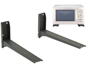 Mikrowelle Wandhalterung Halter Universal Sideboard Rack Ablage Media schwarz - Picture 1 of 5