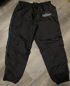 Vintage WWE WWF The Rock Track Pants Black Reversible Drawstring TNT Tag Men XL - Picture 1 of 11