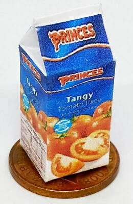 Poupées Maison Tomate Jus Grand Vide Fait Main Carton Miniature Cuisine Tumdee - Photo 1/4