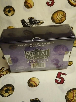 2021 Leaf Metal Draft Baseball Sealed Hobby Box 9 AUTOS + 1/1 auto Slabbed Proof - Image 1 of 2