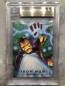 1992 Marvel Masterpieces #38 - Iron Man - BGS 9.5 Gem Mint RARE - Picture 1 of 2