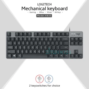 Logitech K835 Mechanical Gaming Keyboard 84 keys TKL Wired USB Keyboard - Picture 1 of 13