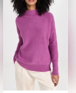 Vince $425 Boiled Cashmere Funnel Neck Pullover Pink Womens XXS - Picture 1 of 10