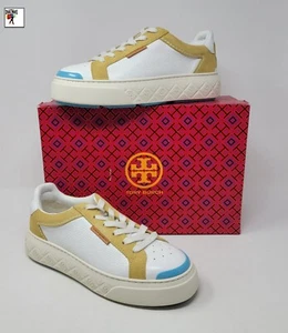 Tory Burch Ladybug Leather Sneaker Purity/Cornbread Style 150227 Size 7.5 - Picture 1 of 12