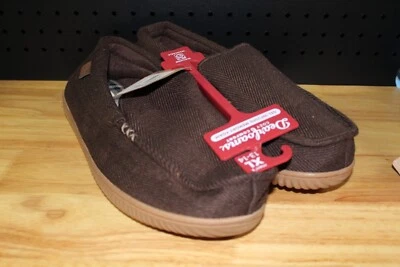 Туфли мокасины мужские Dearfoams уютные комфортные в елочку коричневые-XL (13/14)-новые с этикетками - Изображение 1 из 4