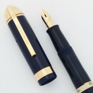 Eversharp Skyline Demi Fountain Pen - Gold Derby, Blue, 14k Flex Medium (New)