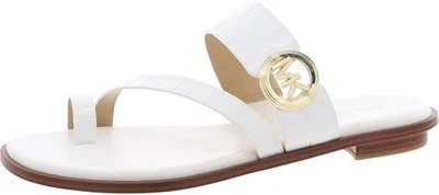 Sandalia Michael Kors Lucinda Kitten Slide para mujer, blanco óptico, 9,5 Foto 1 de 3