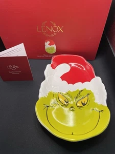 Lenox New In Box Grinchmas Candy Dish Platter Opened Pictures Only 8.5” Adorable - Picture 1 of 6