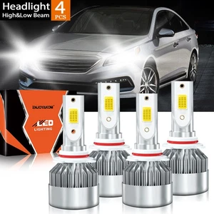 For Hyundai Sonata 2015-2019 Combo 4x 9005 LED Headlight Bulbs High Low Beam - Picture 1 of 11