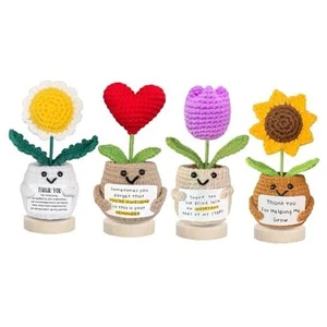 Teacher Appreciation Gift, Emotional Support Crochet Sunflower, Thank You Gift - Picture 1 of 8