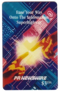 $3. PR NewsWire: Ease Your Way Onto The Information Superhighway TEST Phone Card - Picture 1 of 2