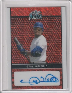 2025 LEAF COLLETTIVO MULTISPORT GARY SHEFFIELD RED SHIMMER AUTOGRAFO 3/4 - Foto 1 di 1