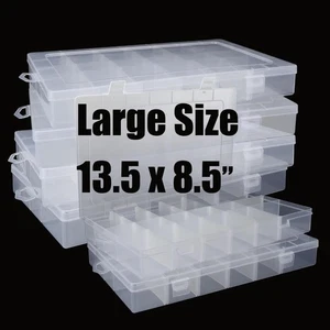 4Pack Large 24 Grids Plastic Organizer Box with Dividers - 24 Compartment Org... - Bild 1 von 7