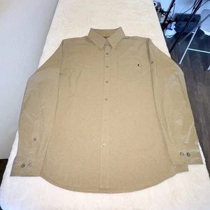Marmot Shirt Mens XL Brown Vented Button Up Outdoor Mountain Hiking *flaw - Picture 1 of 15