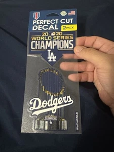 Los Angeles Dodgers 2020 World Series Champs 2 Pack Decal Set 4x4 PLEASE READ - Picture 1 of 1