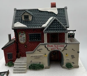 Casa iluminada de porcelana Lemax de colección "Park Square Bistro" Hearthside Village 1997 - Imagen 1 de 21