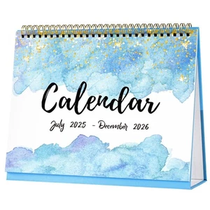 Desk Calendar 2025-2026 - 2025-2026 Desk Calendar Standing Flip, 9.8" x 8.3",... - Picture 1 of 8