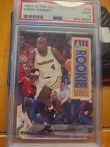 1993-94 Ultra Basketball Chris Webber All Rookie Series Rookie Card RC Psa 9 - Picture 1 of 2