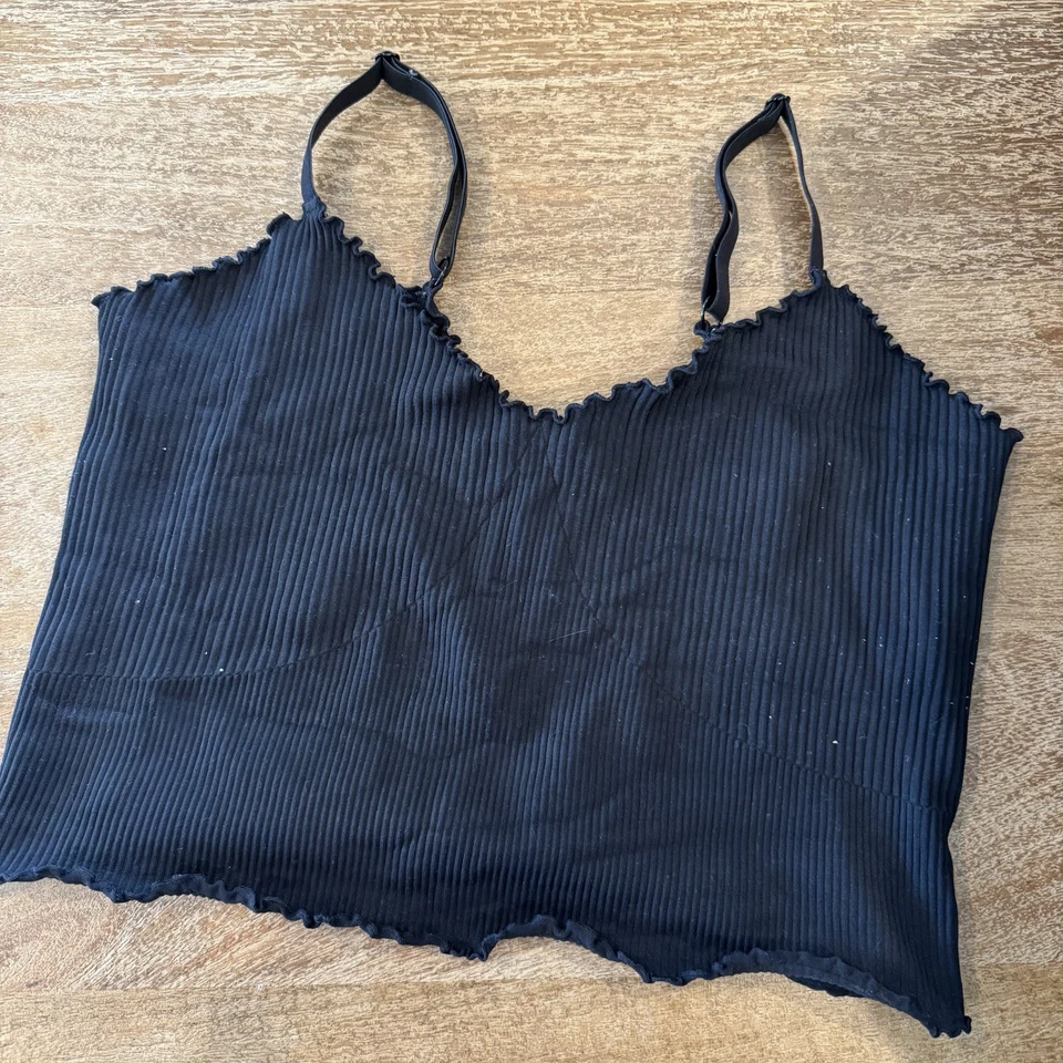 Bralette largo acanalado Aerie, sin forro. Talla XL Foto 1 de 4