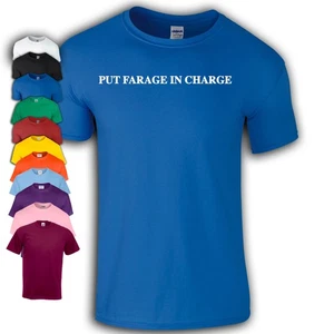 Put Farage In Charge T-Shirt | Nigel Farage | Vote Reform | Make UK Great Again - Picture 1 of 1