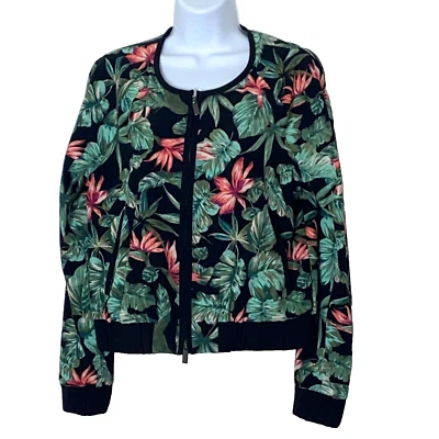 New York & Company Jacket Womens Size Small Green Zip - Image 1 of 4