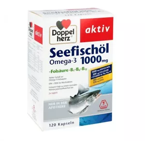 3x double heart active seafish oil omega-3 1000mg, 120 capsules, PZN 6583681 - Picture 1 of 1