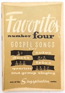 Favorites No 4 Gospel Music Songs for Solo Duet Trio Quartet Group Singing 1956 - Picture 1 of 6