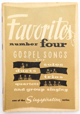 Favorites No 4 Gospel Music Songs for Solo Duet Trio Quartet Group Singing 1956 - Image 1 of 4