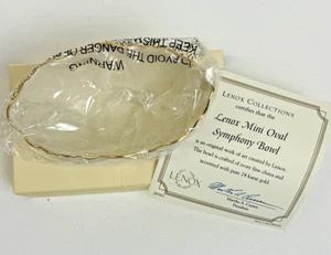 Lenox Mini Tazón Sinfónico Ovalado Plato de Baratija Acentuado con Oro de 24 quilates NUEVO EN CAJA - Imagen 1 de 13