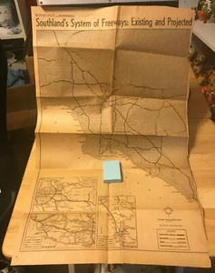 1969 Newspaper Clipping Showing Southern California's Freeway System L.A. Times - Bild 1 von 4