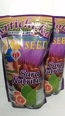 PACK DE 2 SEMILLAS DE LINO DE ALCACHOFA SARA NUTRICIÓN PRODUCTOS 100 % NATURALES 14 OZ EA 12/25 Foto 1 de 4