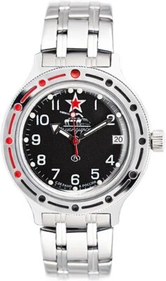 Reloj Vostok Amphibia 420306 Tanque Militar Buzo Mecánico Automático Vendedor de EE. UU. Foto 1 de 4