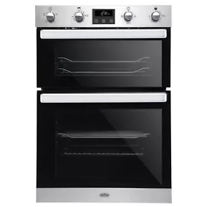 Belling 90cm Electric Double Oven Programmable Timer Stainless Steel BI902FP - Picture 1 of 8