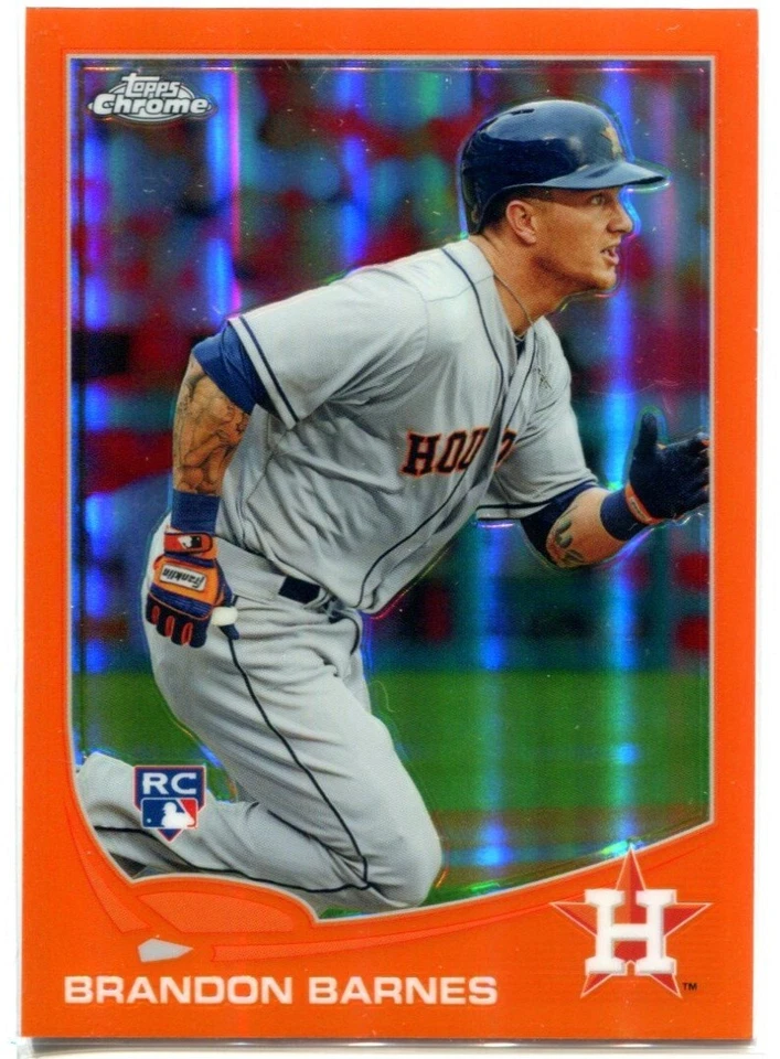 BRANDON BARNES 2013 Topps Chrome Baseball ORANGE REFRACTOR RC #93 - Image 1 of 1