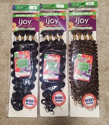 IJOY Deep Wave/Water Wave Bulk Braiding Hair Extensions