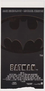 Boleto de película japonesa Batman 1989 Tim Burton foil feria - Imagen 1 de 1