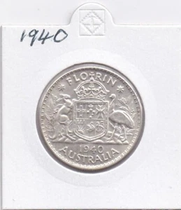 1940 AUSTRALIA FLORIN - Picture 1 of 2