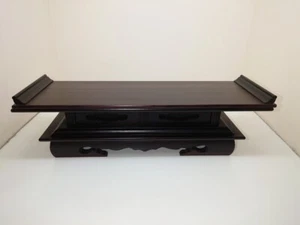 Japanese Buddhist Altar Wood Stand Table Kyozukue Black high grade - Picture 1 of 3