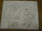 COLOUR IN JIGSAW 9 LARGE PIECES SANTA / FATHER CHRISTMAS & ELF STOCKING FILLER