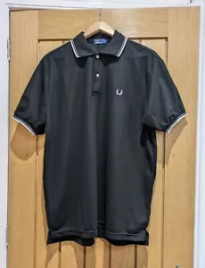 Fred Perry Twin Tip Black Polo Shirt Size XL - Picture 1 of 7