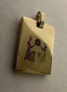 Gemini Zodiac Pendant – Gold-Plated Astrology Charm – Birthday Gift - Picture 1 of 2