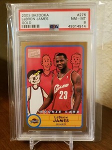 Lebron James 2003 Bazooka Gold 276 PSA 8 