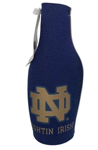 Notre Dame Fighting Irish Zip Up Neoprene Bottle Holder Cooler Cover