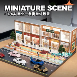 1:64 Diorama City Commercial Street LED Lighting Building Model Miniature Scene - Picture 1 of 14