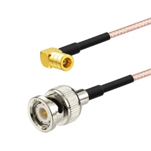 BNC Male to SMB RA Female Right Angle DAB Digital Radio Antenna Adapter Cable 2m - Zdjęcie 1 z 4