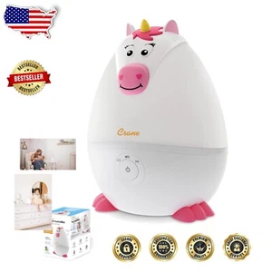 Half Gallon Whisper-Quiet Humidifier for Baby Nursery & Bedrooms - Unicorn Style - Picture 1 of 7